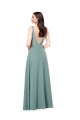V-Back Dark Lavender Sheath V-Neck Long Formal Evening Dress Canada Online