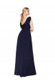 Dark Navy A-Line High Neck Long Formal Evening Dress Canada Online