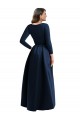 Dark Navy Ball Dress V-Neck Long High Low Plus Size Evening Dress Canada Online
