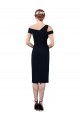 Dark Navy Mermaid Off the Shoulder Cocktail Length Formal Evening Dress Canada Online