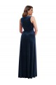 Dark Navy Sheath V-Neck Long Plus Size Formal Evening Dress Canada Online