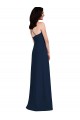 Open Back Dark Navy Trumpet Halter Neck Long Semi Formal Evening Dress Canada Online