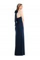 Open Back Dark Navy Trumpet High Neck Long Semi Formal Evening Dress Canada Online