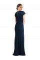 Keyhole Back Dark Navy Trumpet Off the Shoulder Long Formal Evening Dress Canada Online