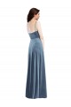 Low Back Dusty Blue A-Line Sweetheart Long Semi Formal Evening Dress Canada Online