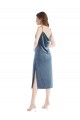 Dusty Blue Sheath One Shoulder Long Semi Formal Evening Dress Canada Online