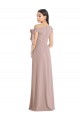 Dusty Pink A-Line Off the Shoulder Long Formal Evening Dress Canada Online