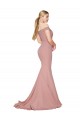 Dusty Pink Mermaid High Neck Sweep Train Formal Evening Dress Canada Online