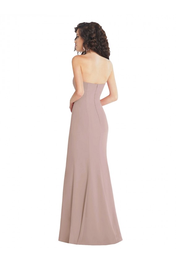 Dusty Pink Mermaid Strapless Long Formal Dress Canada Online