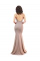 Low Back Dusty Pink Mermaid V-Neck Long Black Tie Evening Dress Canada Online