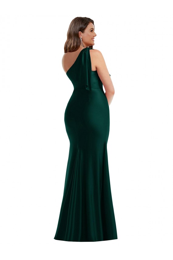 Ever Green Mermaid One Shoulder Long Plus Size Formal Evening Dress Canada Online