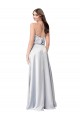 Open Back Fog A-Line Halter Neck Long Formal Evening Dress Canada Online