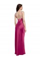 Low Back Fuchsia A-Line V-Neck Long Formal Evening Dress Canada Online