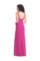 Low Back Fuchsia Trumpet Square Neck Long Semi Formal Evening Dress Canada Online
