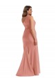 Georgia Peach Mermaid One Shoulder Long Black Tie Plus Size Evening Dress Canada Online