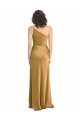 Gold A-Line One Shoulder Sleeveless Long Formal Evening Dress Canada Online
