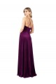 Open Back Grape A-Line V-Neck Long Formal Evening Dress Canada Online