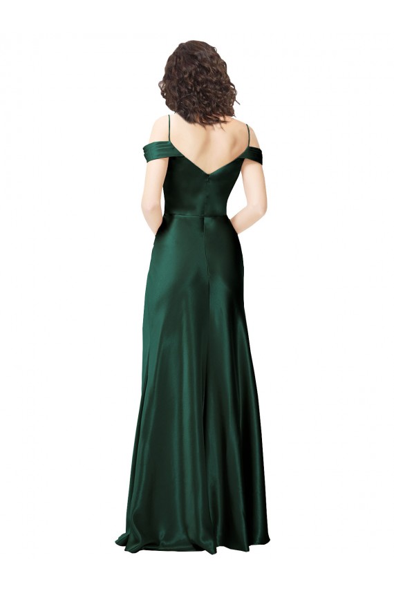 V-Back Hunter A-Line Spaghetti Straps Long Formal Evening Dress Canada Online