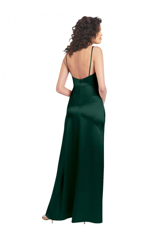 Open Back Hunter A-Line Scoop Neck Long Formal Evening Dress Canada Online