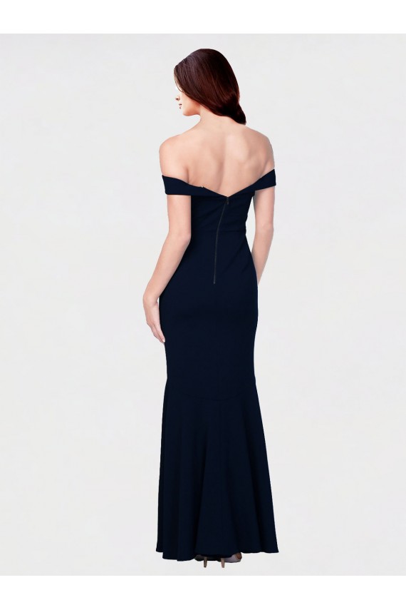 Low Back Ivory Mermaid Off the Shoulder Long Formal Dress Canada Online