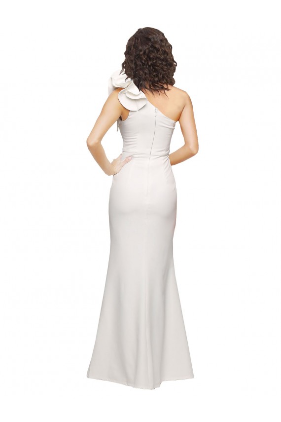 Ivory Sheath One Shoulder Long Formal Evening Dress Canada Online