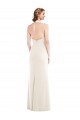 Low Back Ivory Trumpet Halter Neck Long Semi Formal Evening Dress Canada Online