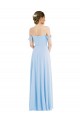 Light Sky Blue A-Line Off the Shoulder Long Formal Evening Dress Canada Online