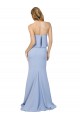 Low Back Light Sky Blue A-Line Strapless Long Formal Dress Canada Online