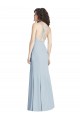 Open Back Light Sky Blue Trumpet Halter Neck Long Evening Gown Canada Online