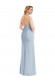 Open Back Light Sky Blue Trumpet Halter Neck Long Evening Dress Canada Online