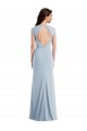 Open Back Light Sky Blue Trumpet Long Formal Evening Dress Canada Online