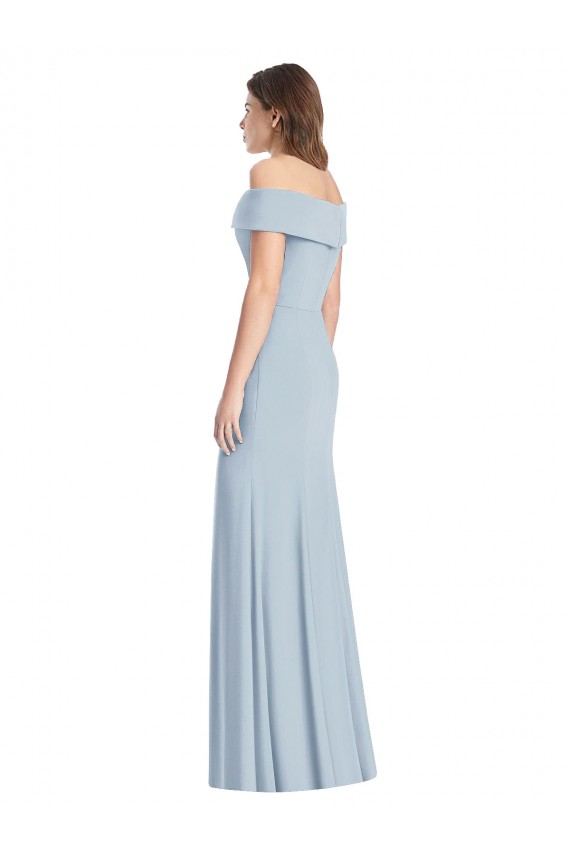 Light Sky Blue Trumpet Off the Shoulder Long Formal Dress Canada Online