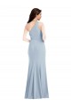 Light Sky Blue Trumpet One Shoulder Long Formal Dress Canada Online