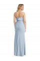 Low Back Light Sky Blue Trumpet Strapless Long Semi Formal Evening Dress Canada Online
