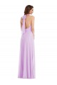 Low Back Lilac A-Line Halter Neck Long Semi Formal Evening Dress Canada Online