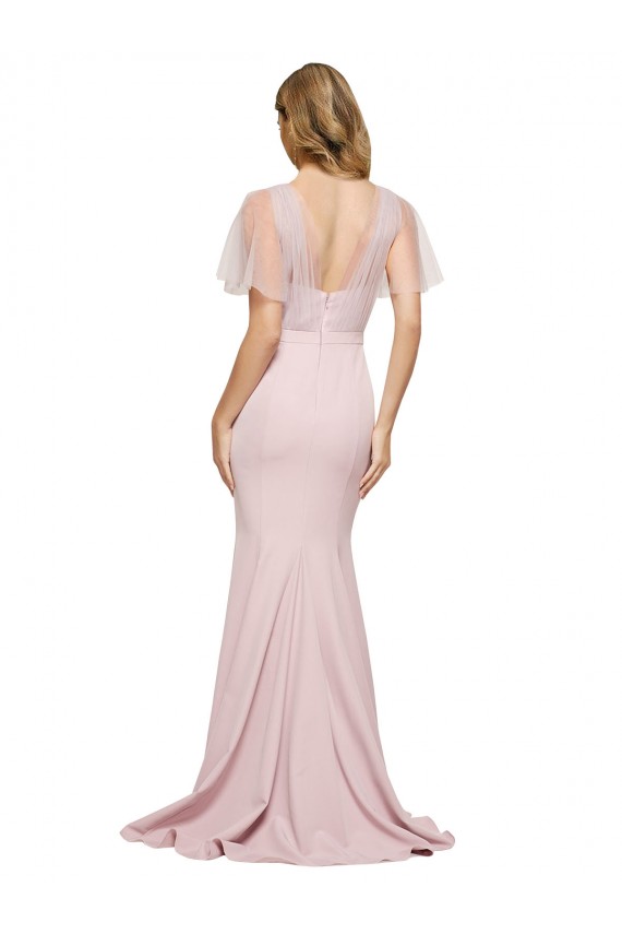 V-Back Mauve Sheath Sweetheart Long Formal Evening Dress Canada Online
