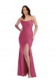 Tie Back Fuchsia Mermaid Cowl Neck Long Plus Size Formal Evening Dress Canada Online