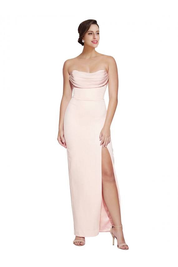 Low Back Mermaid Cowl Neck Long Formal Evening Dress Canada Online