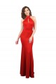 Keyhole Back Red Mermaid Halter Neck Long Formal Evening Dress Canada Online