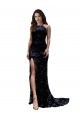 Open Back Black Mermaid High Neck Long Black Tie Evening Dress Canada Online