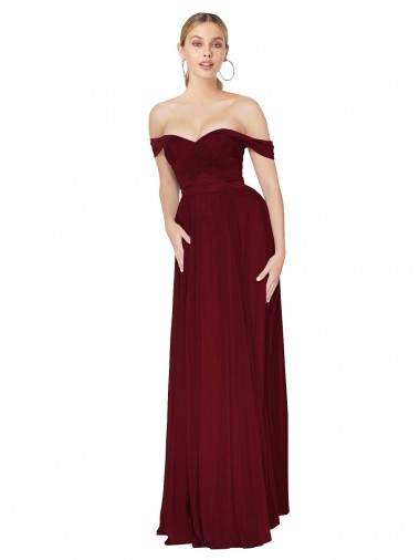 Burgundy Mermaid High Neck Long Formal Dress Canada Online