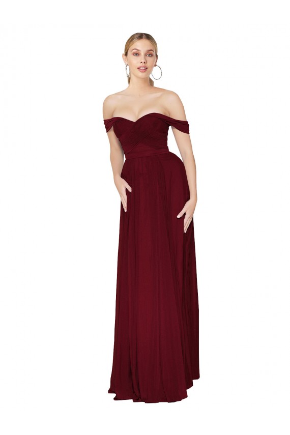 Burgundy Mermaid High Neck Long Formal Dress Canada Online
