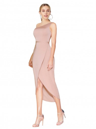 Mauve Mermaid High Neck Knee Length Formal Dress Canada Online