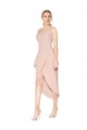 V-Back Mauve Mermaid High Neck Knee Length High Low Evening Dress Canada Online