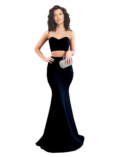 Low Back Black Mermaid High Neck Long Formal Evening Dress Canada Online