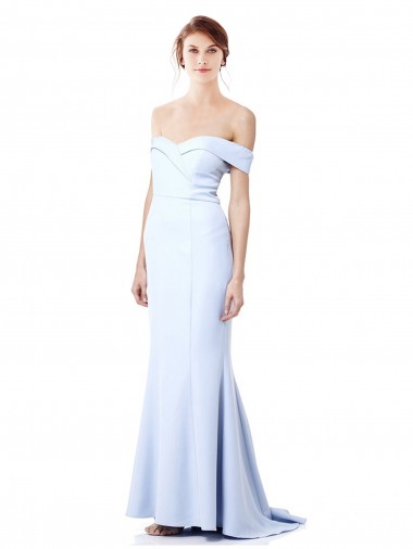 Light Sky Blue Mermaid High Neck Long Formal Dress Canada Online