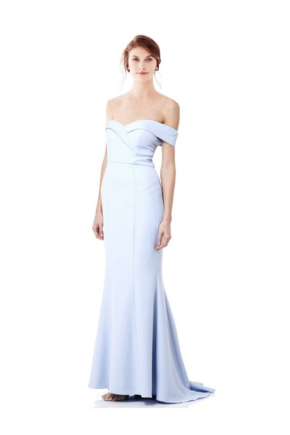 Light Sky Blue Mermaid High Neck Long Formal Dress Canada Online