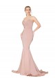 Low Back Mauve Mermaid High Neck Long Formal Dress Canada Online