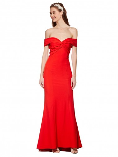 Red Mermaid High Neck Long Evening Dress Canada Online