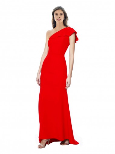 Red Mermaid High Neck Long Formal Dress Canada Online